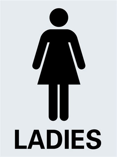 Ladies Toilet Sign Polypropyelene | Blue Mountain Co Plumbing