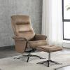 Grey Swivel recliner & stool - Richbrook Furniture