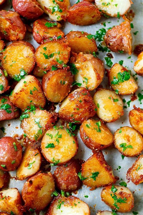 Garlic Butter Parmesan Roasted Potatoes - These epic roasted potatoes ...