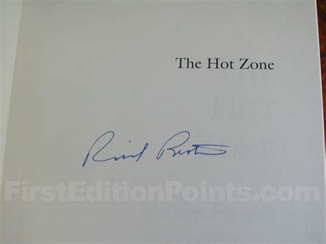 First Edition Criteria and Points to identify The Hot Zone by Richard ...