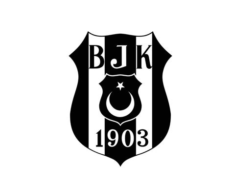 Besiktas Club Logo Symbol Black Turkey League Football Abstract Design ...