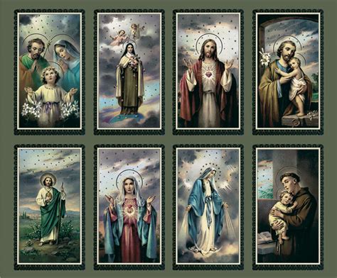 Assorted Saints Holy Cards (8-UP). 01-0245. Tonini Church Supply