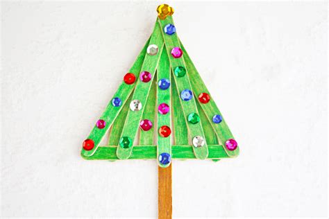 Easy & Fun Popsicle Stick Christmas Tree Craft on Love the Day