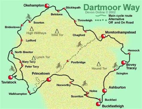 The Dartmoor Way Cycle Route--Dartmoor National Park, Devon, UK ...