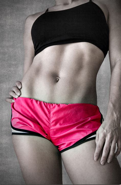 Close-up Fit Woman With Abs. Abdominal Muscles