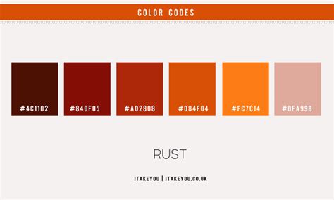 Rust Color Scheme – Color Palette #35 I Take You | Wedding Readings ...