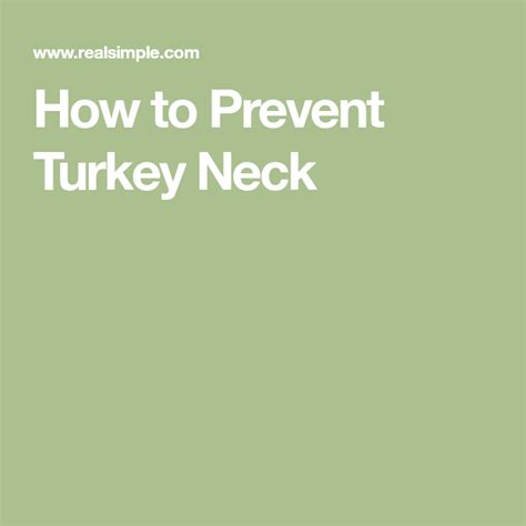 How to Prevent Turkey Neck | Anti aging, Turkey, Skin care