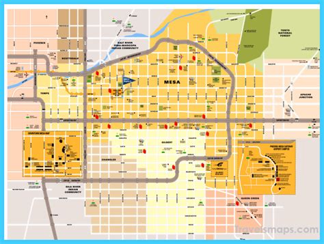 Map of Mesa Arizona - TravelsMaps.Com