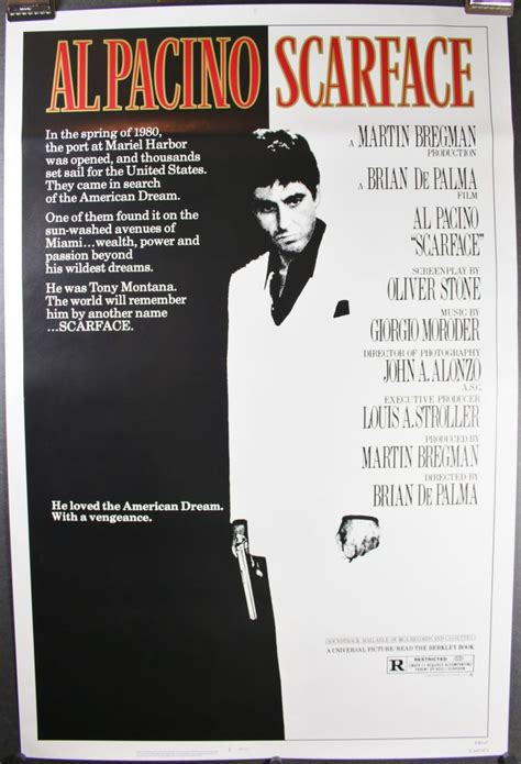 SCARFACE, Original 1 sheet Rolled Theatrical Movie Poster For Sale How ...