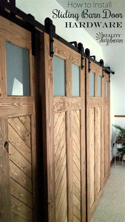 Installing Sliding Barn Door Hardware with Bypass Brackets | Double sliding barn doors, Bypass ...