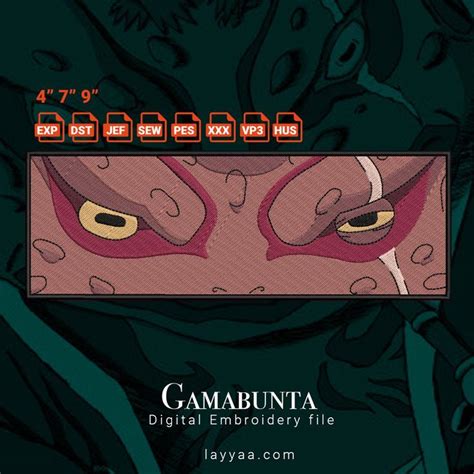 Digital embroidery gamabunta naruto character – Artofit