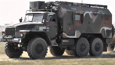 Superb Ural 4320 Truck & Trailer in the War & Peace Revival Arena - YouTube