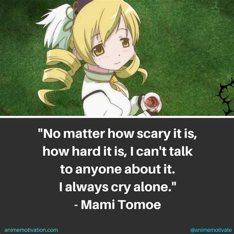 Mami Tomoe Tomoe, Girl Qoutes, Anime Love Quotes, Sad Anime Girl ...