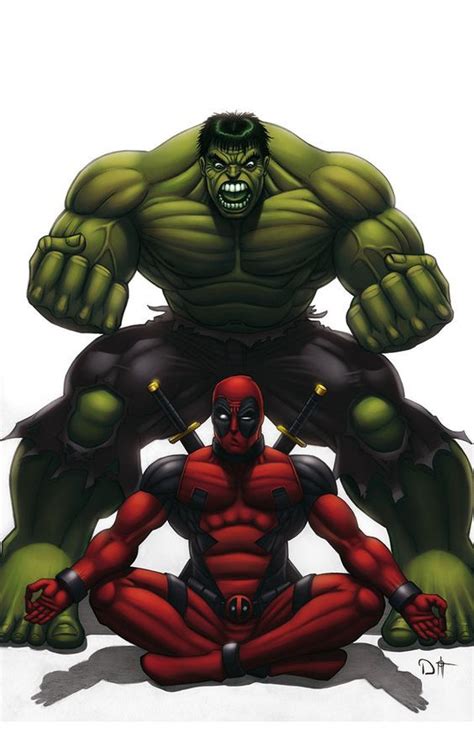 #Hulk #Fan #Art. (Hulk-Deadpool Colored) By: DAVID-OCAMPO. ÅWESOMENESS!!!™ ÅÅÅ+ | Deadpool, Hulk ...