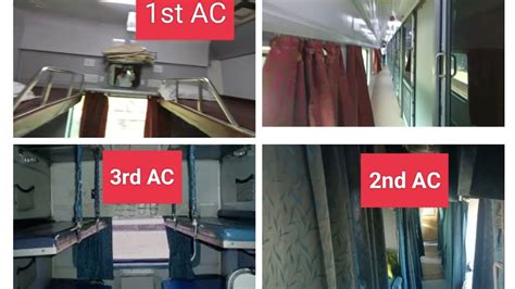 Indian Railways 1st AC, 2nd AC, 3rd AC Differences || 1st AC Coach || 2 Tier || 3 Tier Interior ...