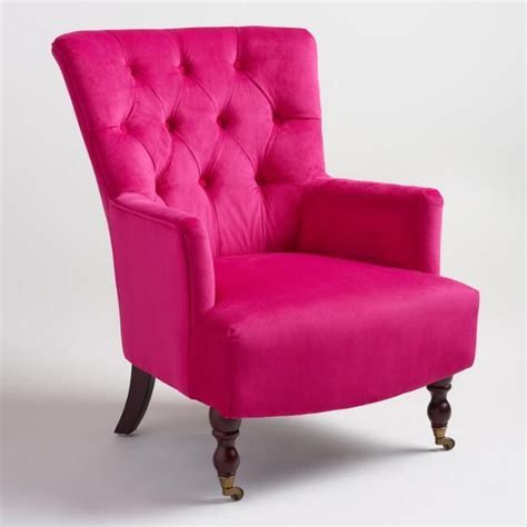 World Market Fuchsia Nina Chair | Leather dining room chairs, Office chair design, Blue chairs ...