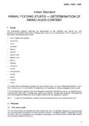IS/ISO 13903: Animal feeding stuffs - Determination of amino acids content : Bureau of Indian ...