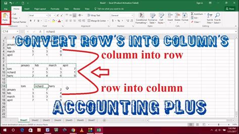 How To Convert Rows To Columns In Microsoft Excel Spreadsheet Excel ...