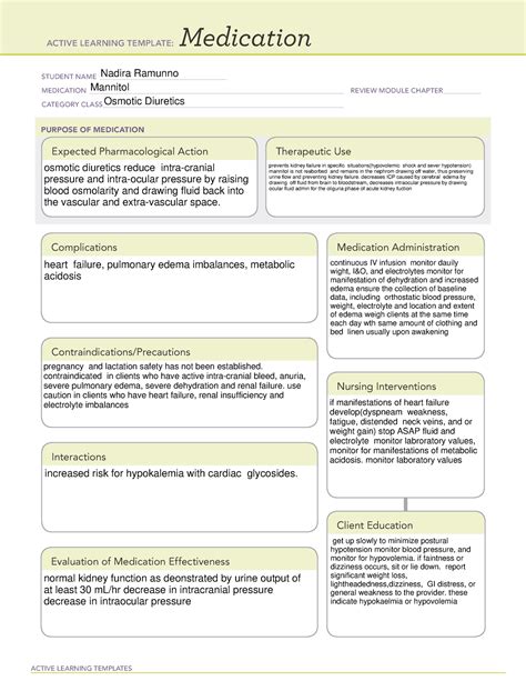 Mannitol - medications teach of uses, side effects and interventions ...