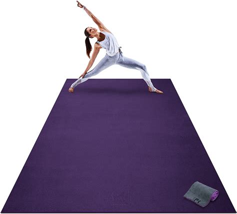 Premium Extra Large Yoga Mat - 9' x 6' x 8mm Extra Thick & Comfortable, Non-Toxic, Non-Slip ...