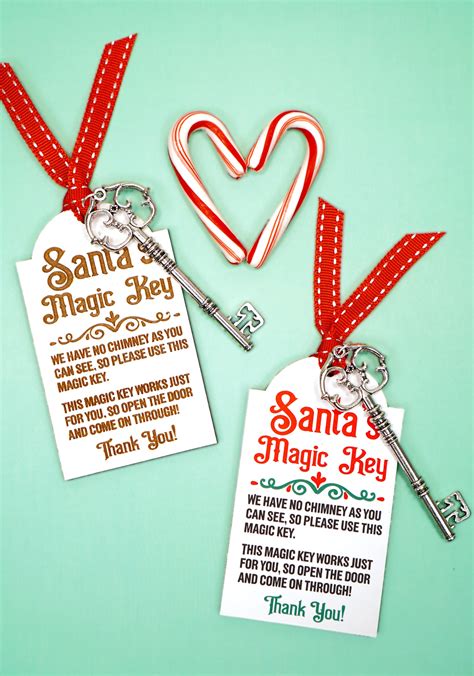 Santa's Magic Key Printable Tag + SVG File - Happiness is Homemade