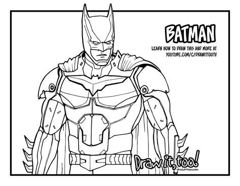 How to Draw BATMAN (Injustice 2) | Narrated Easy Step-by-Step Tutorial ...