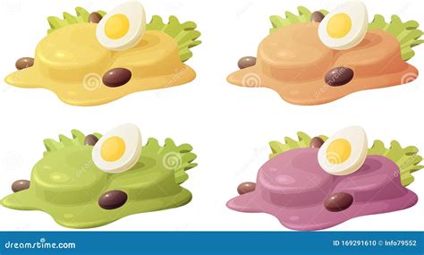 Vector Illustration of the Peruvian Dishes Papa a La Huancaina, Ocopa ...