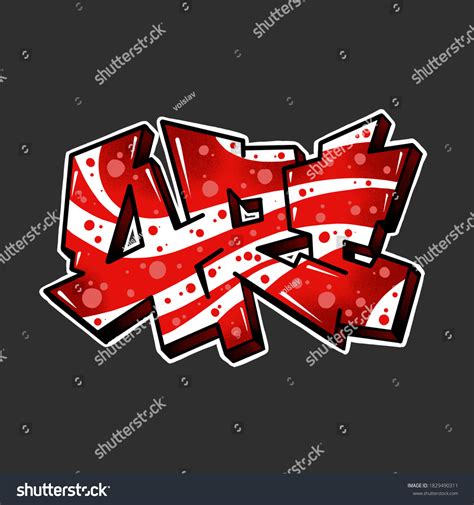 Word Art Red White Graffiti Style Stock Illustration 1829490311 | Shutterstock