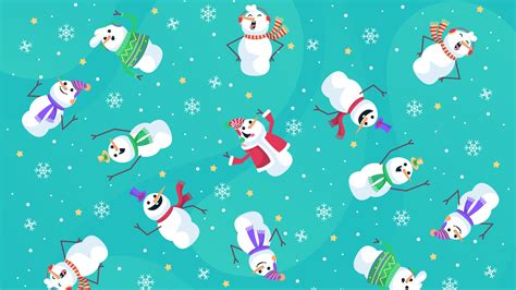 Download wallpaper snowflakes, background, Christmas, New year, snowmen ...