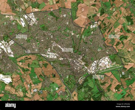 Luton, unitary authority of England - Great Britain. Low resolution satellite map Stock Photo ...