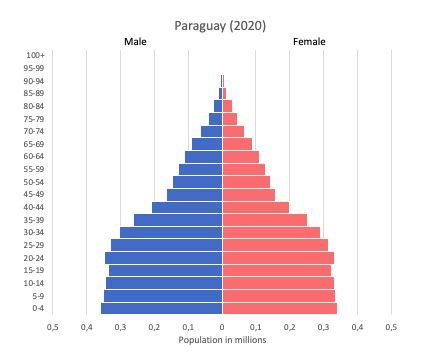 Population pyramid of Paraguay | Egypt, Pyramids, Paraguay