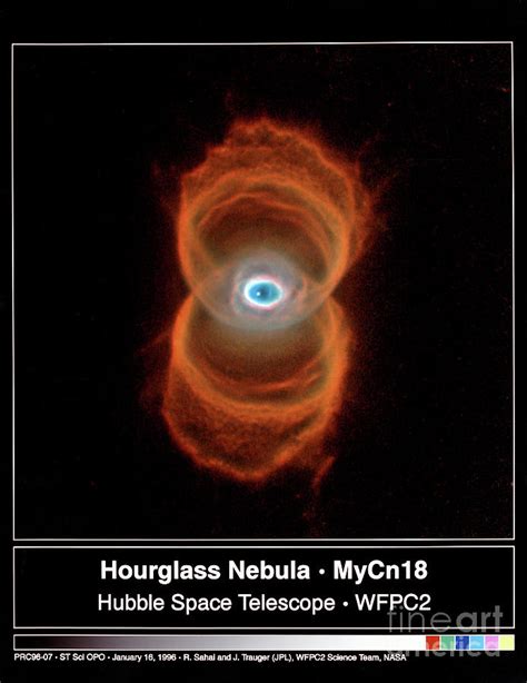 Hourglass Nebula, 1995 Photograph by Nasa