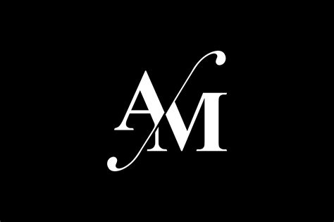 AM Monogram Logo design By Vectorseller | TheHungryJPEG.com