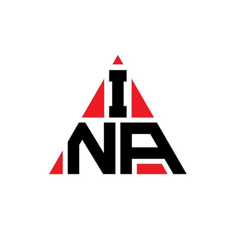 INA triangle letter logo design with triangle shape. INA triangle logo design monogram. INA ...