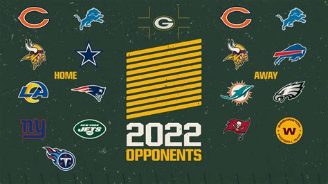 Here are the opponents on the Packers’ 2022 schedule