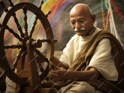 Premium AI Image | Mahatma gandhi indian freedom fighter 2 october