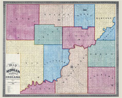 1860 Farm Line Map of Morgan County Indiana | Etsy in 2022 | Morgan county, Historical place ...