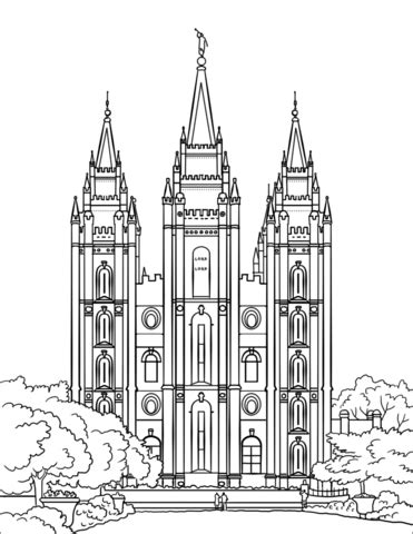 Salt Lake City Temple coloring page | Free Printable Coloring Pages