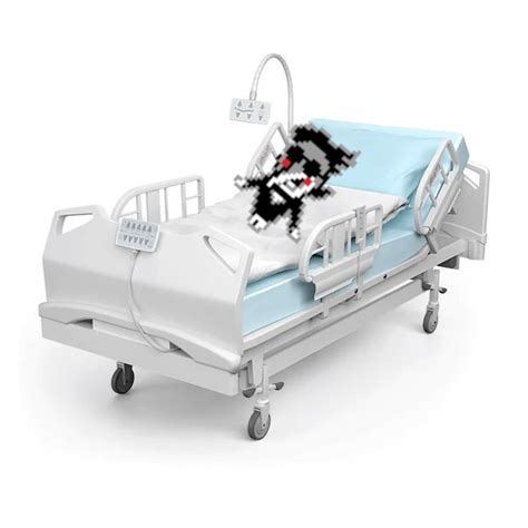 The sequel to the beloved Jevil in a wheelchair. Introducing Spamton in a Hospital bed. [at 50% ...