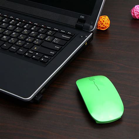 Sugar Color Ultra Thin USB Optical Wireless Mouse 2.4G Receiver Super Slim Mouse For Computer PC ...