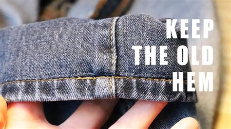 How to Hem Jeans Using the Original/Existing Hem - Looks Like They ...