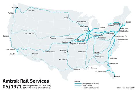 Transit Maps: New Project: Amtrak History Map, 1971–2017