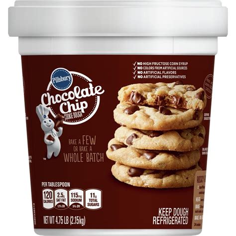 Pillsbury Chocolate Chip Cookie Dough 4.75 Lb. Tub, 76 oz Reviews 2020