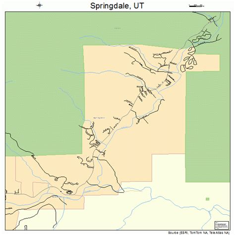 Springdale Utah Street Map 4971840