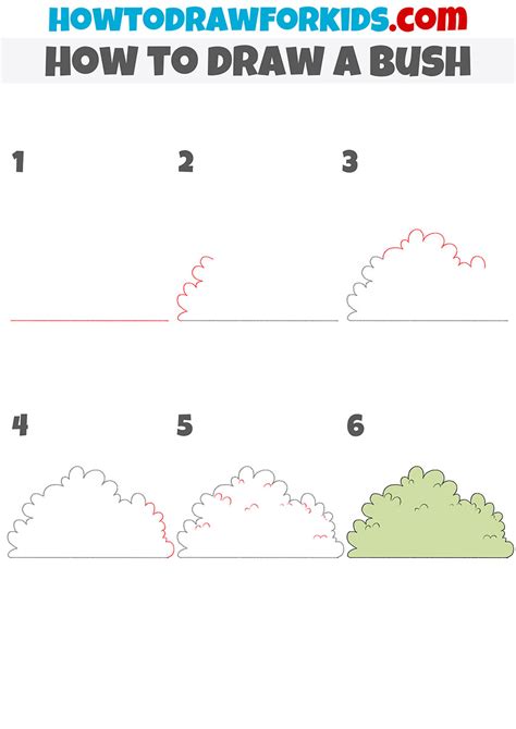 How to Draw a Bush - Easy Drawing Tutorial For Kids