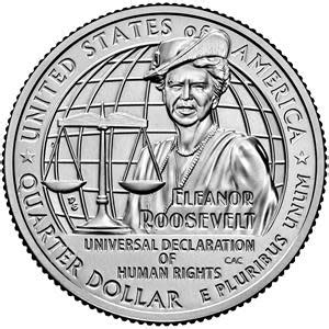 United States Mint Begins Shipping 2023 American Women Quarters™ Honoring Eleanor Roosevelt on ...