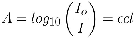 Beer's Lambert Law Equation - HudsontinHoffman