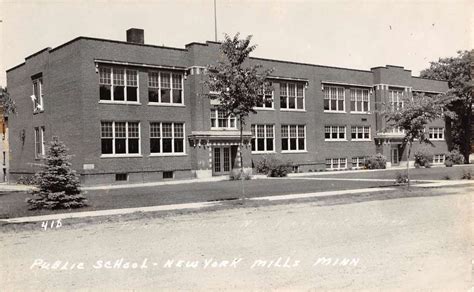 New York Mills Minnesota Public School Real Photo Antique Postcard K67270 - Mary L. Martin Ltd ...