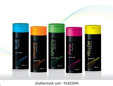 Bottles Sample Labels Shower Gel Shampoo Stock Vector (Royalty Free) 91423394 | Shutterstock