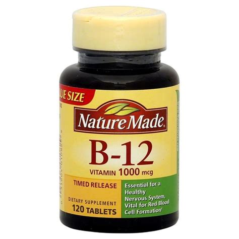 Nature Made Vitamin B-12, 1000 mcg, Tablets (120 ct) - Instacart